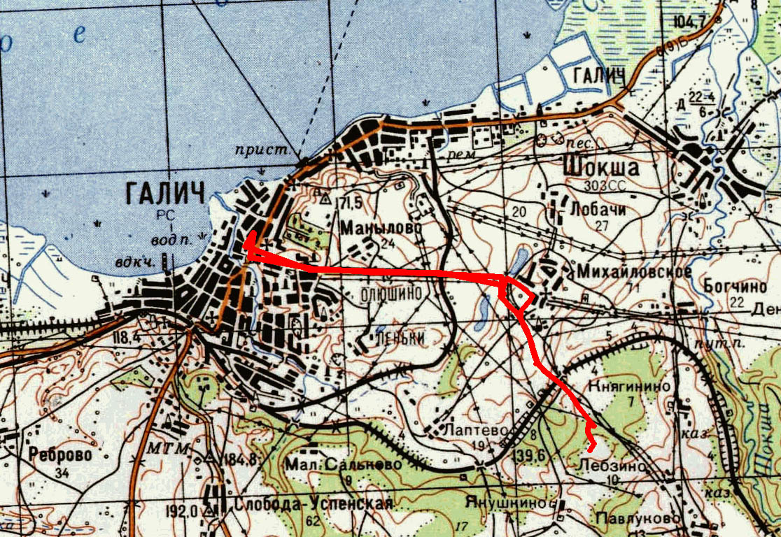 Г галич костромская область карта